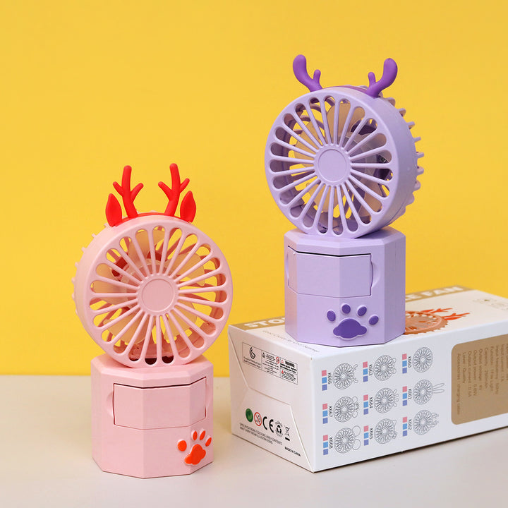 Unisex Portable Mini Fan with Animal Ears and USB Connection Bowlift