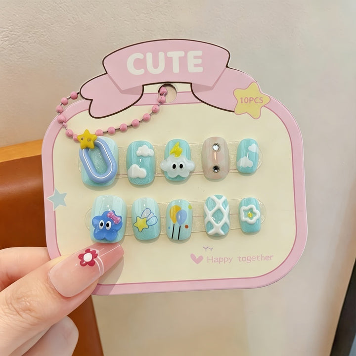 Creative artificial nails with 3D designs Bowlift