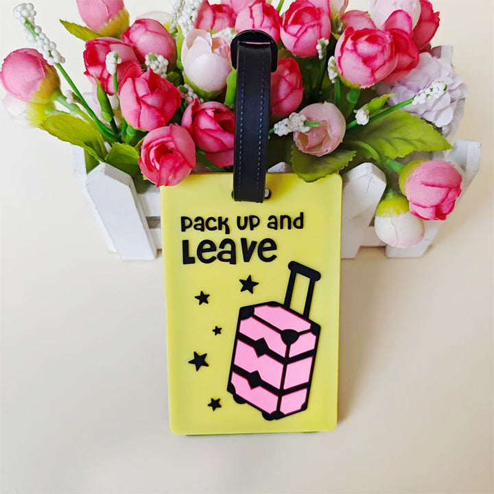 Unisex luggage tag in creative rainbow design Bowlift