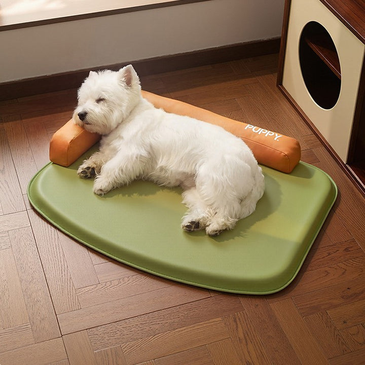 Unisex nan orthopedic dog mat with memory foam and raised head cushion edge Bowlift