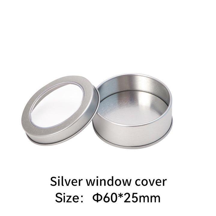 Rectangular metal storage tin with clear display window lid Bowlift