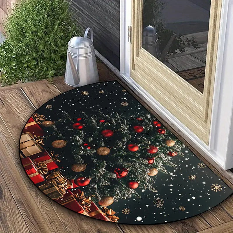 Holiday-Themed Decorative Floor Mat Bowlift
