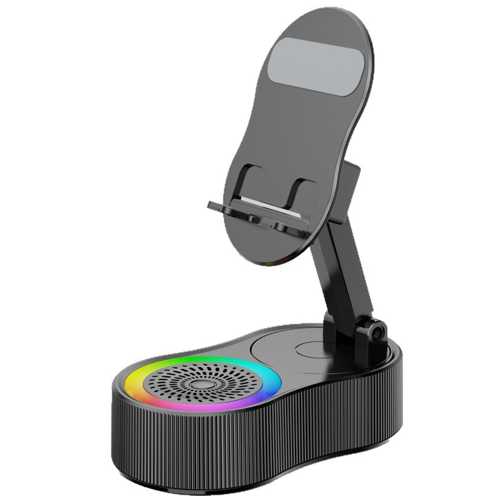 Unisex multitasking smartphone mount with integrated Bluetooth speaker Bowlift
