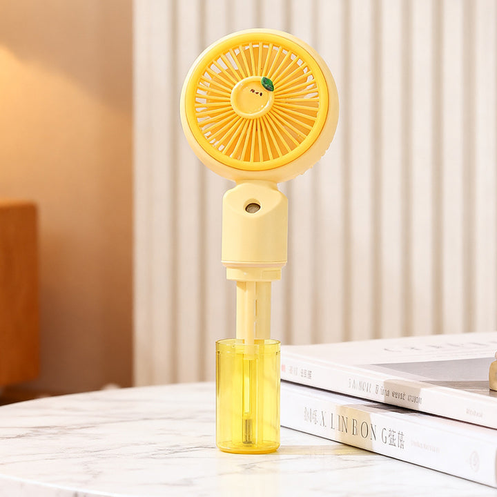 Women Portable Spray Fan with USB Connection and Innovative Design Bowlift