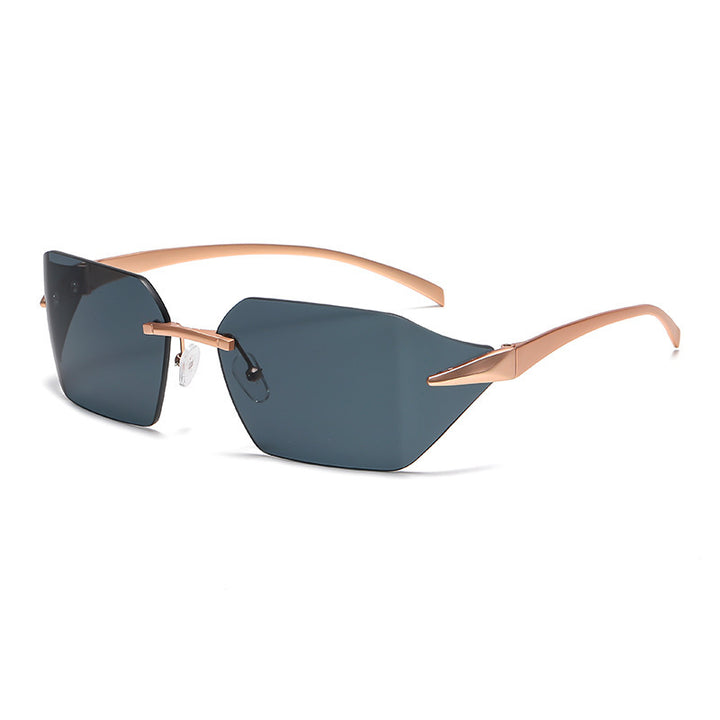 Women's fashion square sunglasses with embellished metal frame Bowlift
