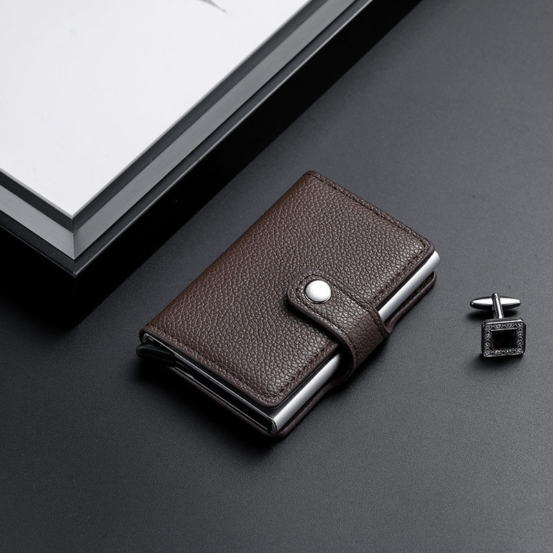 RFID-Blocking Leather Cardholder Bowlift