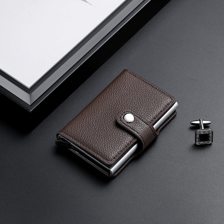 RFID-Blocking Leather Cardholder Bowlift