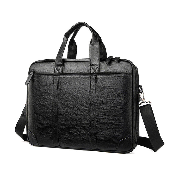 Classic Leather Business Laptop Briefcase Bowlift