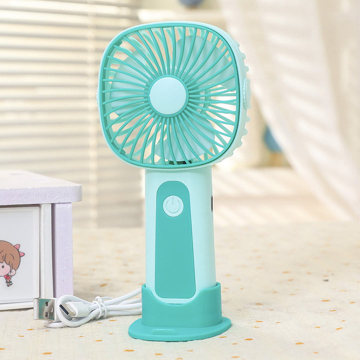 Ladies Portable Hand Fan with Flexible Holder Bowlift