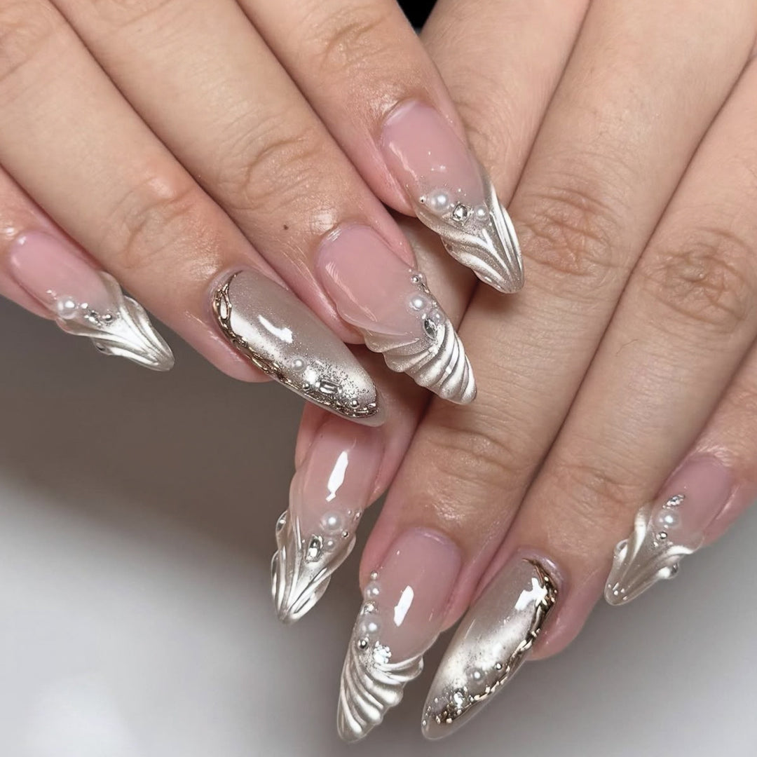 Elegant 3D Gel Nail Art Extensions Bowlift
