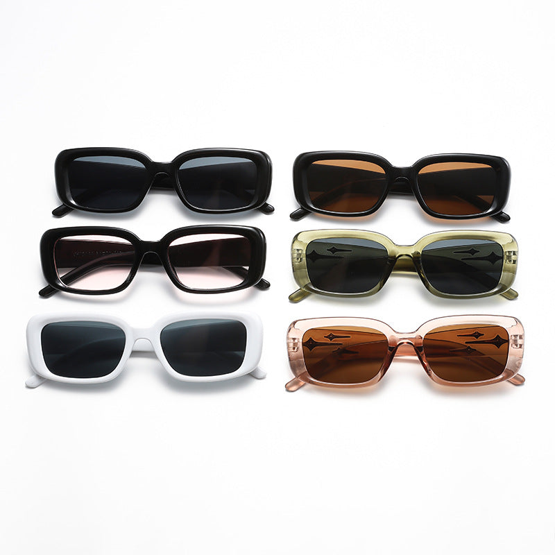 Women stylish sunglasses in trendy retro design Bowlift