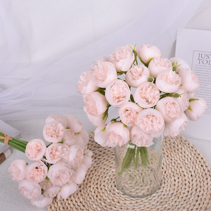 Lifelike Faux Peony Bouquet