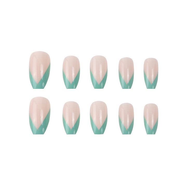 Stylish French Tip Stiletto Press-On Nails Bowlift
