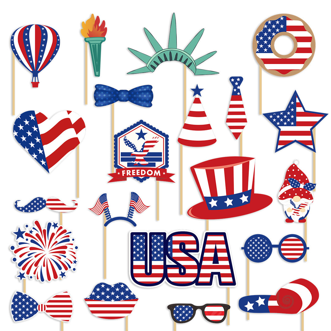 Ladies Photo Prop Set for Patriotic Celebrations Bowlift