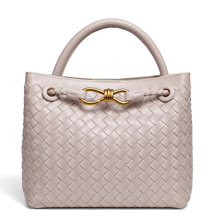 Woven Leather Tote Bag Bowlift