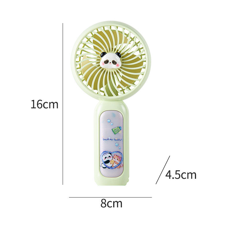 Women Portable Mini Hand Fan with Cute Panda Design Bowlift
