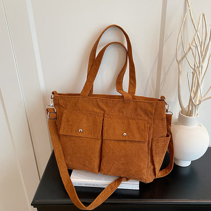 WoSpacious Corduroy Utility Tote Bag Bowlift