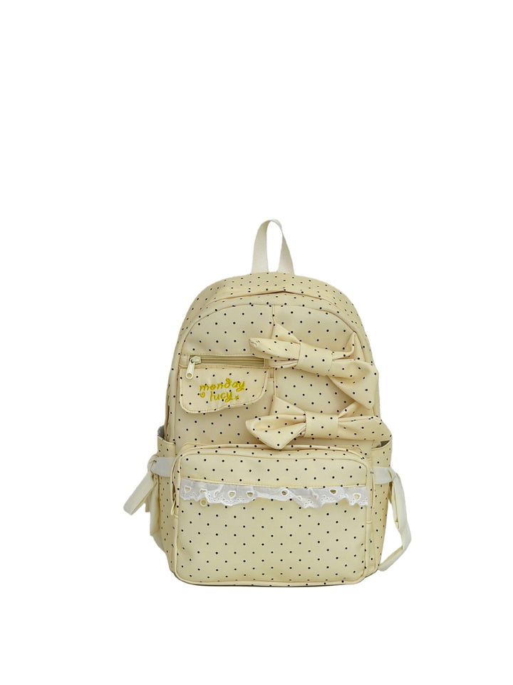 Adorable Polka Dot Bow School Backpack Bowlift