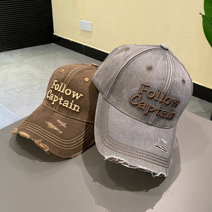 Men's Distressed Vintage Baseball Cap Bowlift