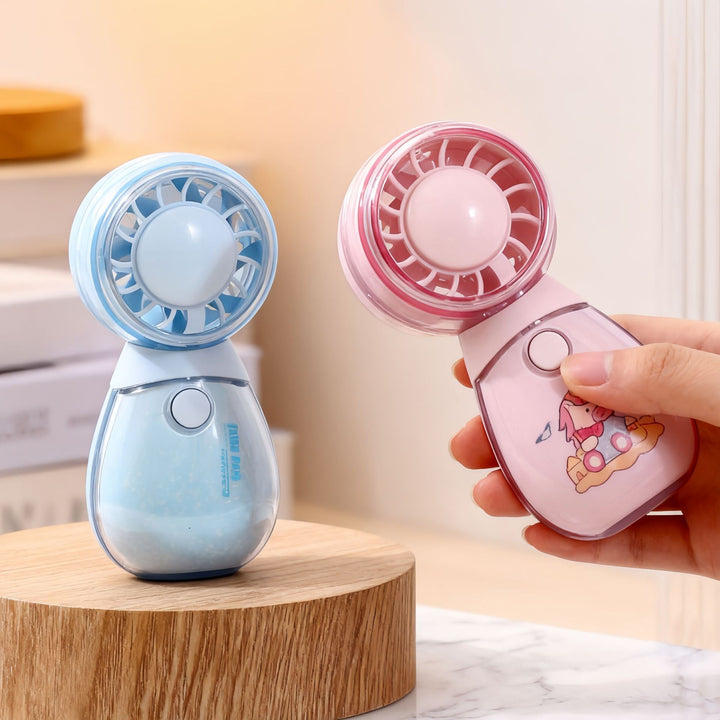 Women's Portable Mini Hand Fan with Animal Design and USB Charging Function Bowlift
