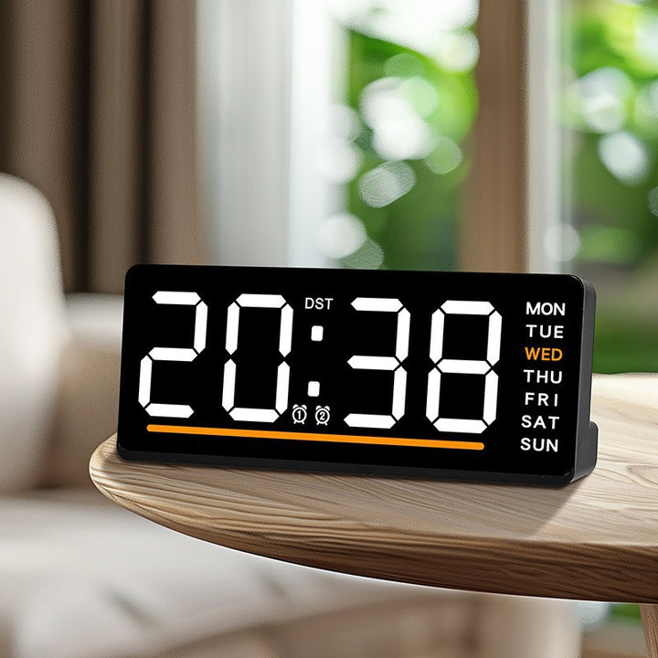 Digital clock with large LED display and multiple alarm functions Bowlift