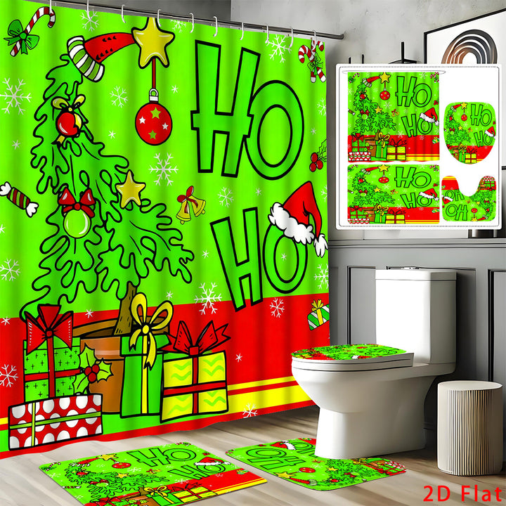 Festive Christmas Bathroom Decor Set Bowlift