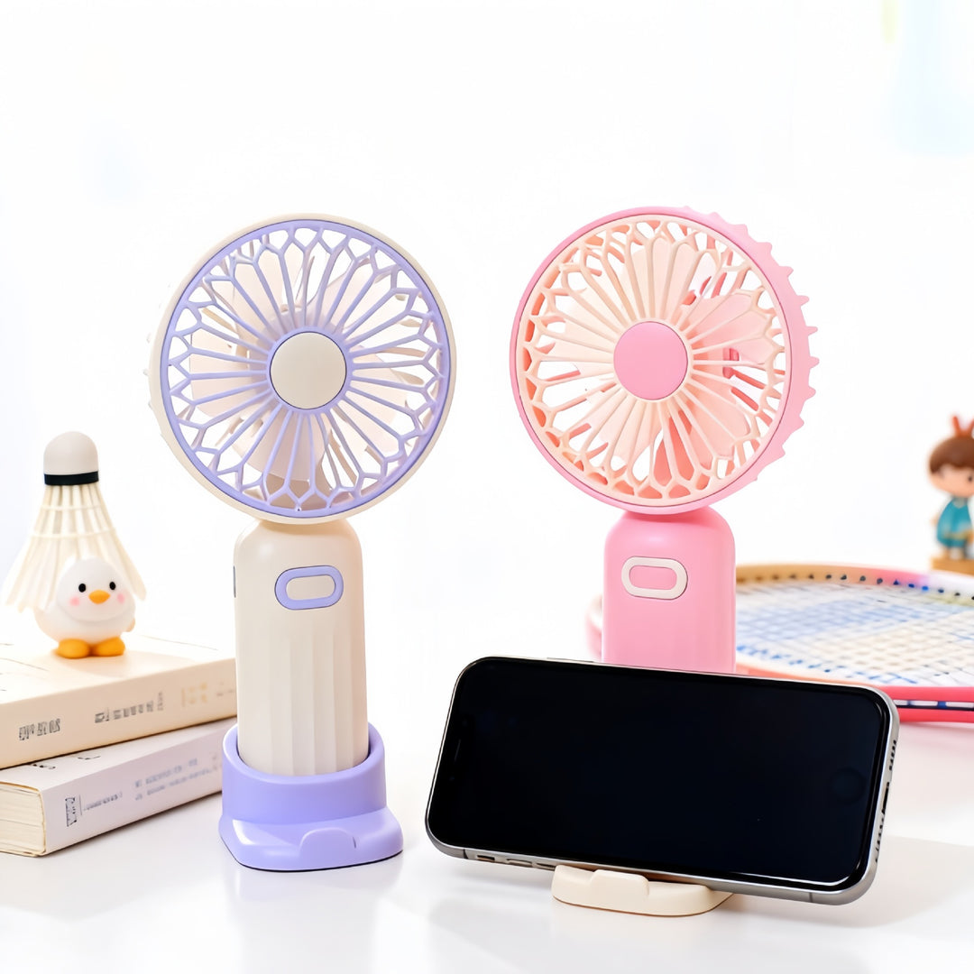 Women's Portable USB Hand Fan with Ergonomic Design Bowlift