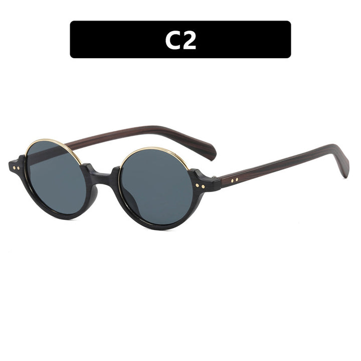 Women's round sunglasses with elegant plastic frame Bowlift