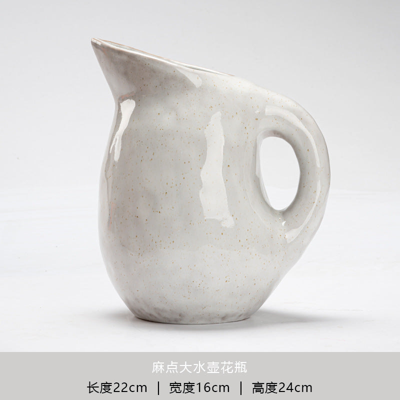 Elegant Stoneware Water Pitcher