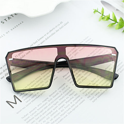Women Oversized Shield Sunglasses Bowlift