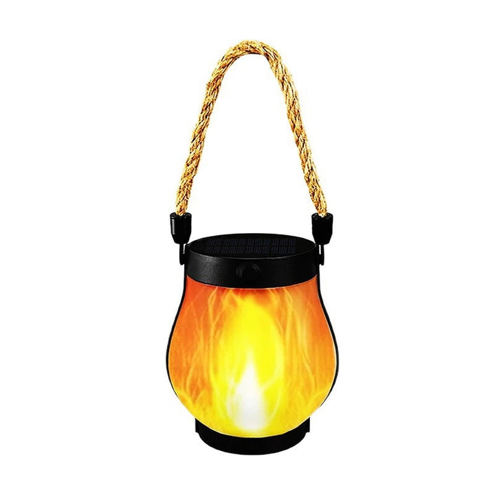 Unisex solar-powered lantern in modern fire design style Bowlift