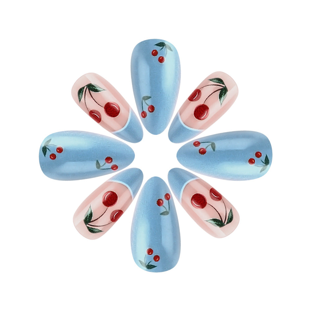 Cherry Blossom-Themed Press-On Nail Art Set Bowlift