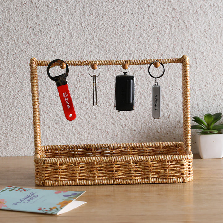 Unisex Versatile Storage Basket with Hooks Bowlift