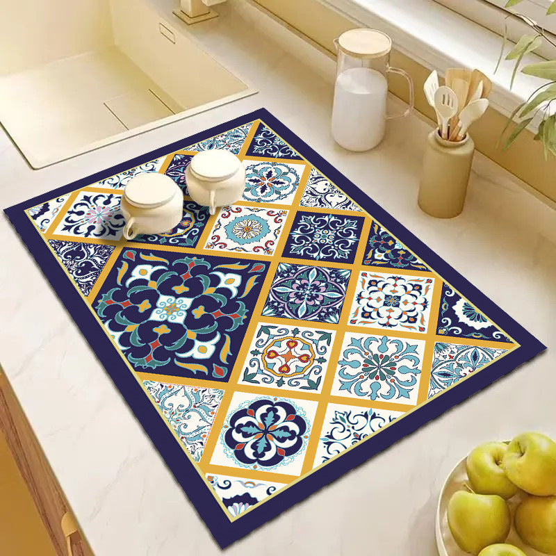 Playful Textured Kitchen Mat Bowlift