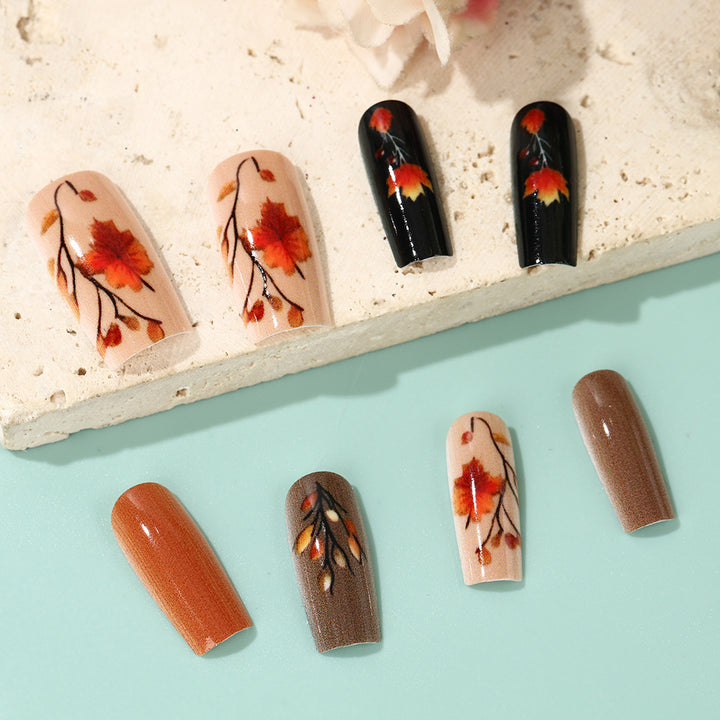 Artificial Nails Set with Seasonal Flower Designs Bowlift