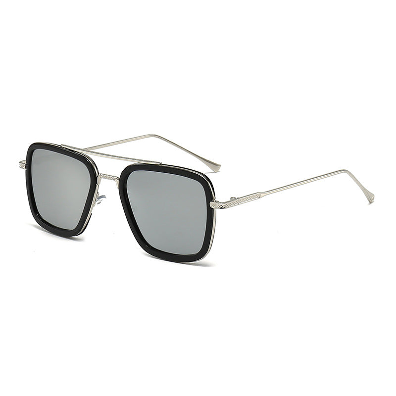 Women's fashionable square sunglasses with glamorous metal frame Bowlift