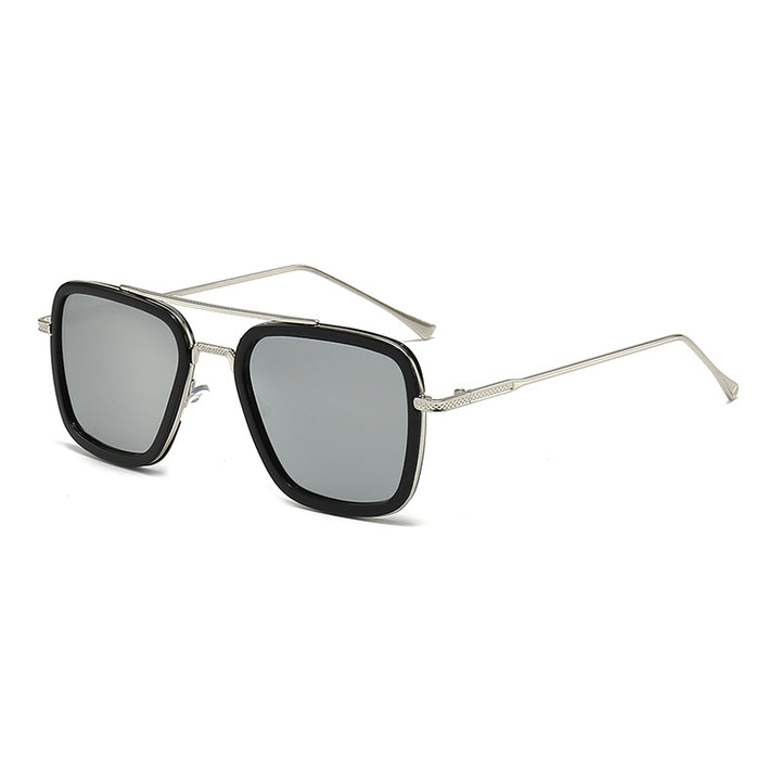 Women's fashionable square sunglasses with glamorous metal frame Bowlift