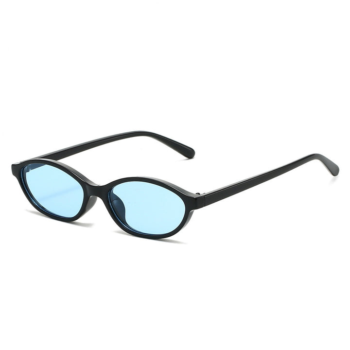 Retro-Inspired Slim Oval Sunglasses Bowlift