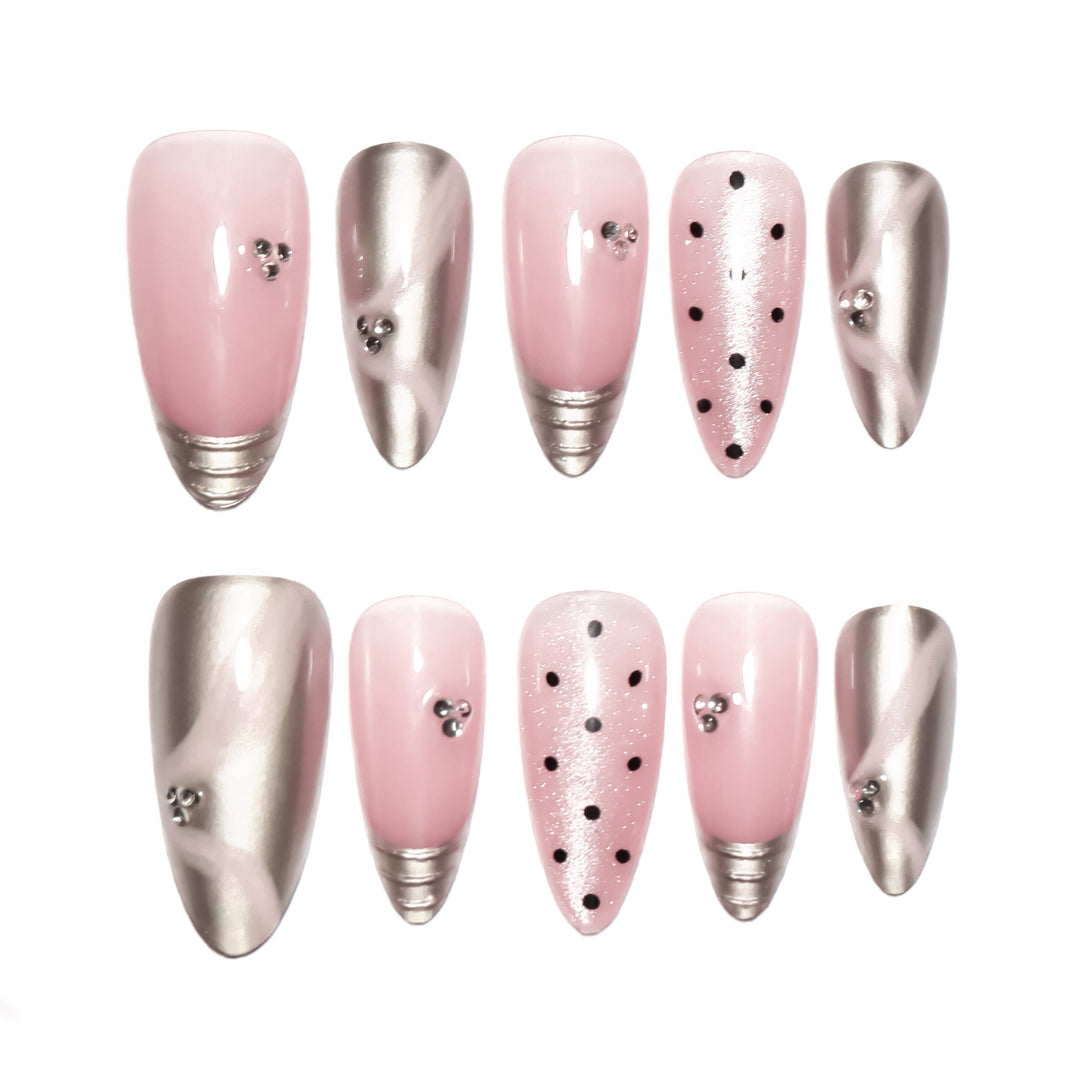 Artful Nail Extensions with Filigree Accents Bowlift