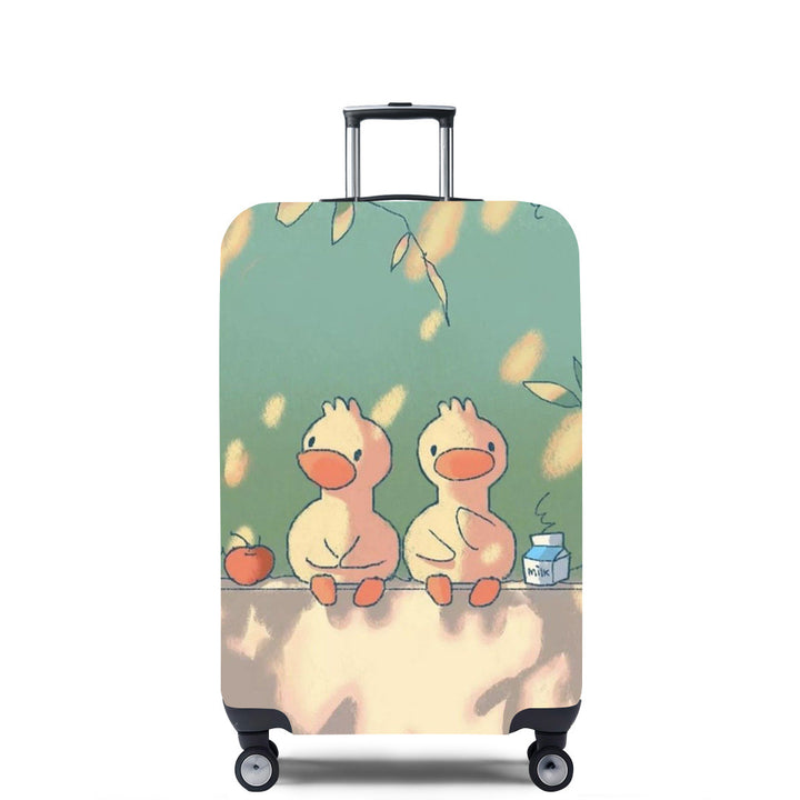 Unisex Hard Shell Suitcase with Creative Travel Motif Bowlift