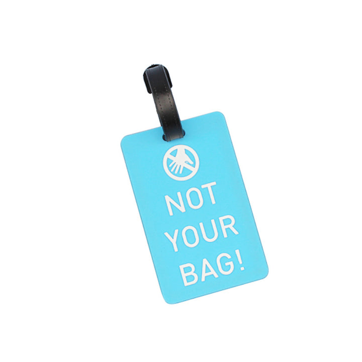Unisex Luggage Tag with Humorous Statement Bowlift