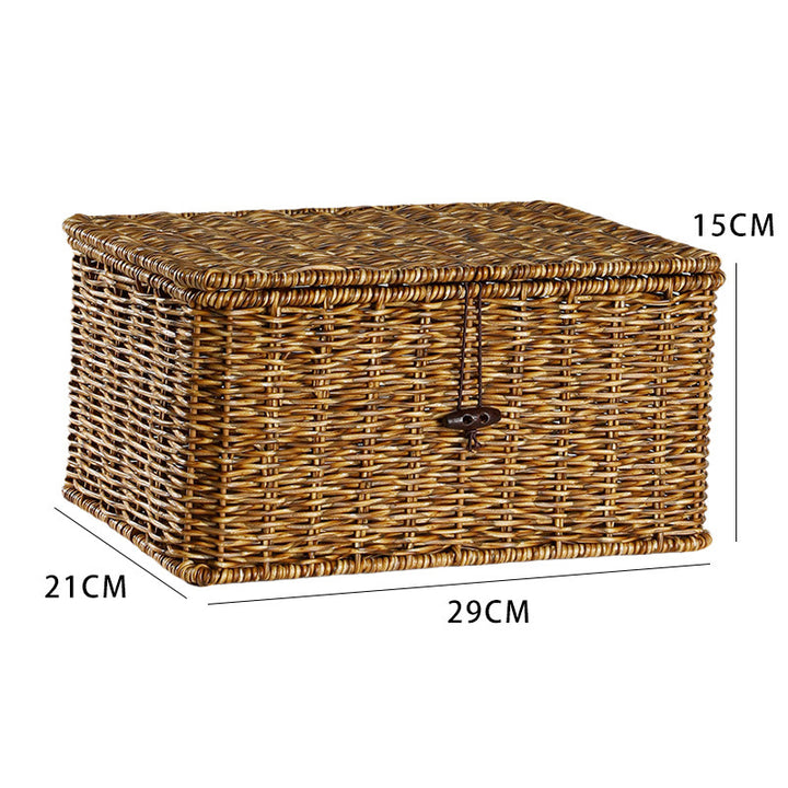 Handcrafted Wicker Storage Chest Bowlift