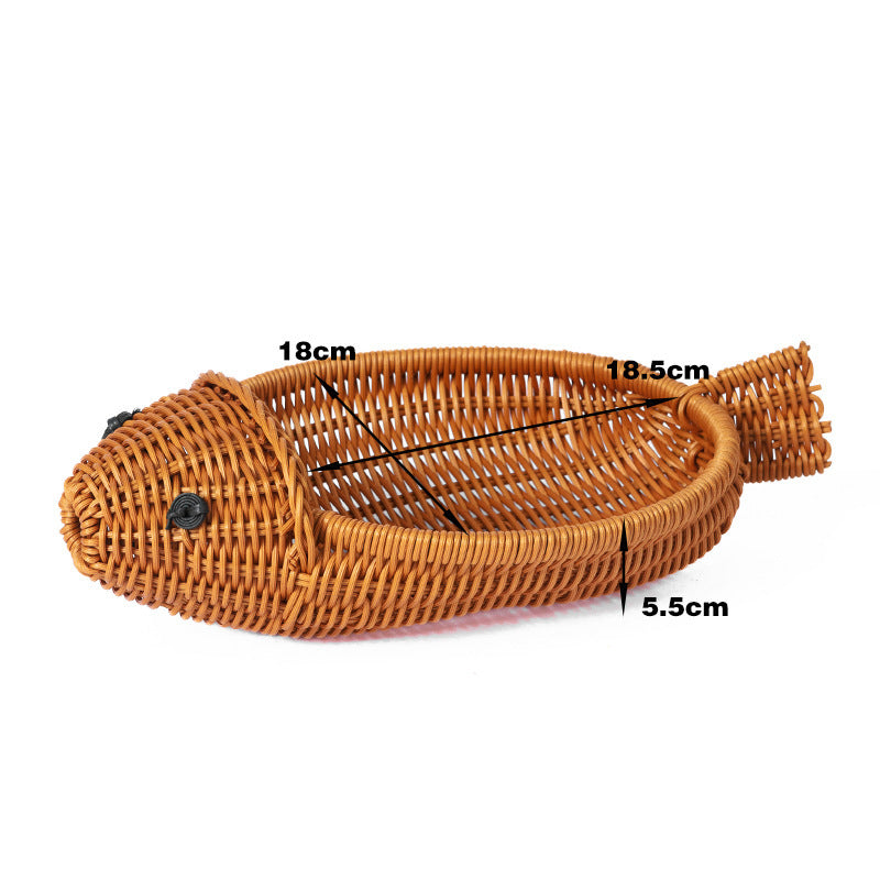 Frog-Shaped Decorative Woven Basket Bowlift