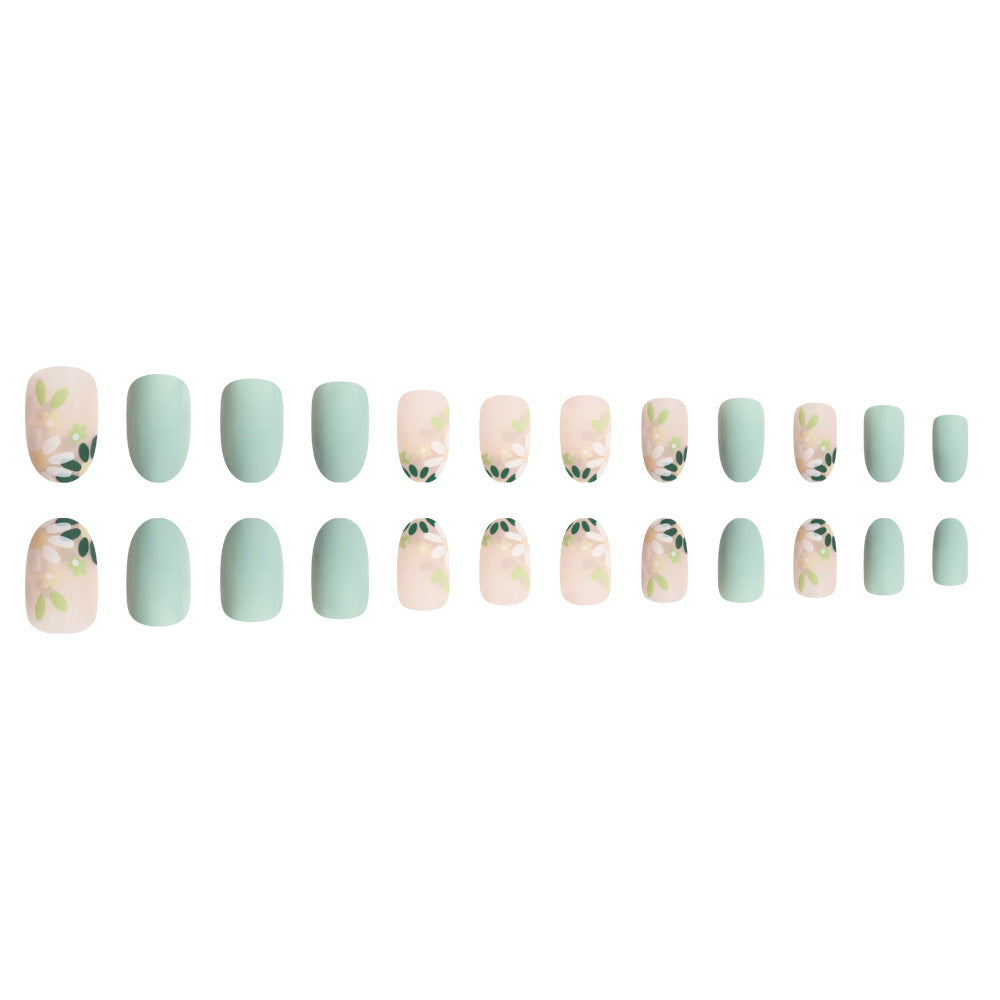 Press-On Floral Nail Art Set Bowlift