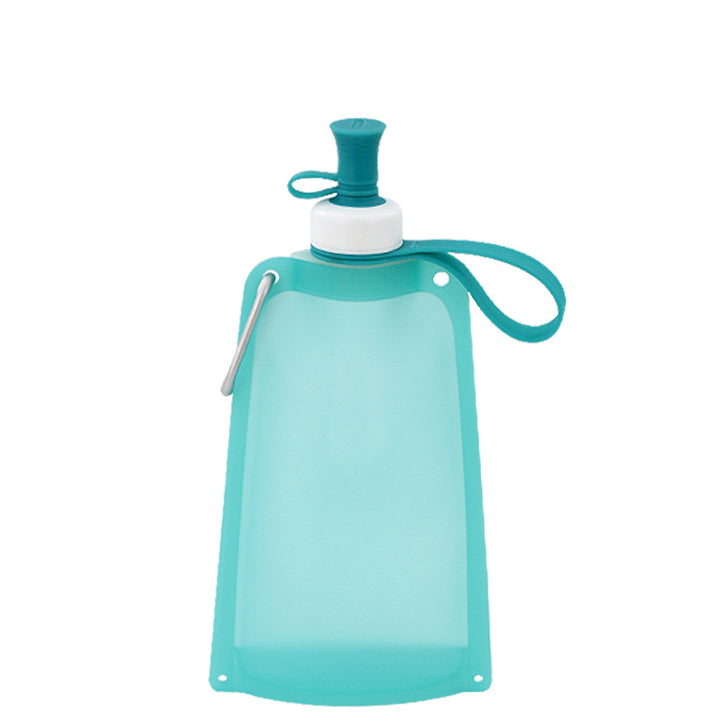 Collapsible Silicone Travel Water Bottle with Carabiner Bite Valve Bowlift