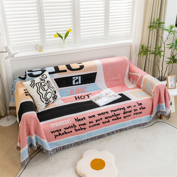 Decorative Music-Inspired Throw Blanket