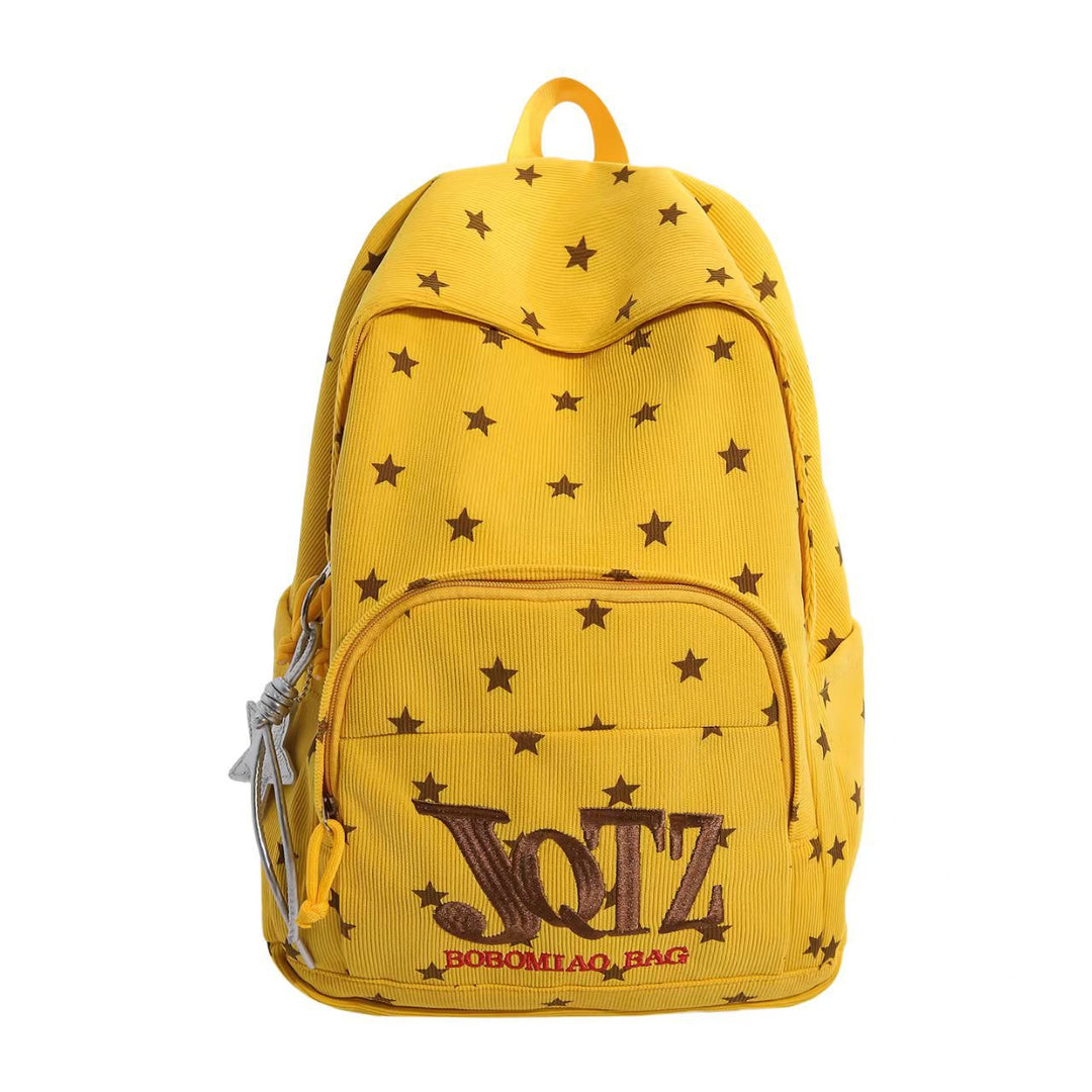 Lightweight Star-Patterned Backpack Bowlift