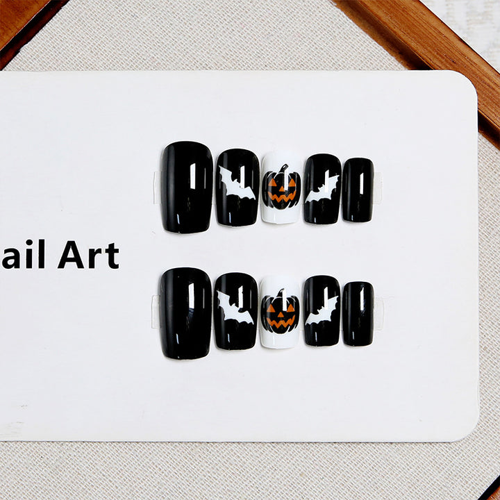 Acrylic nail set with Halloween motifs Bowlift
