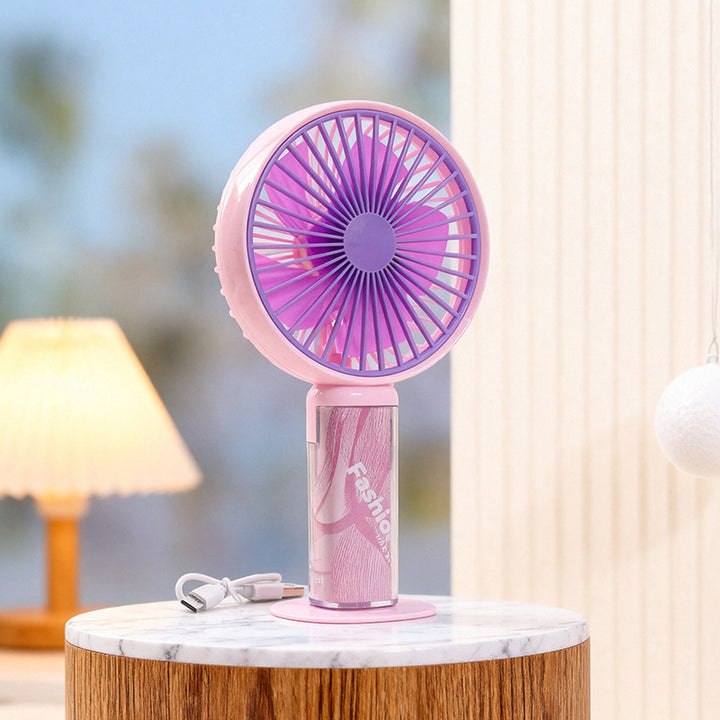 Women portable hand fan with innovative heart design Bowlift