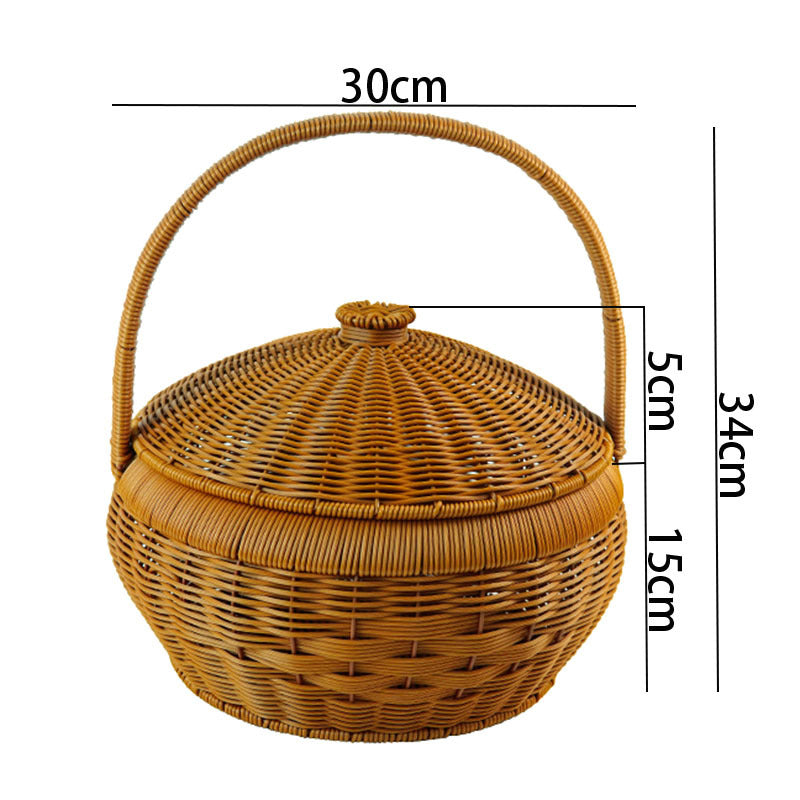 Women's Elegant Laundry Basket with Lid and Practical Handles Bowlift